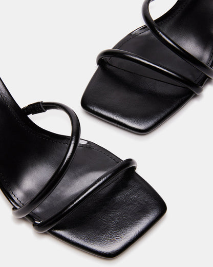 Steve Madden LOPEZ Black Women's Square Toe Strappy Heel