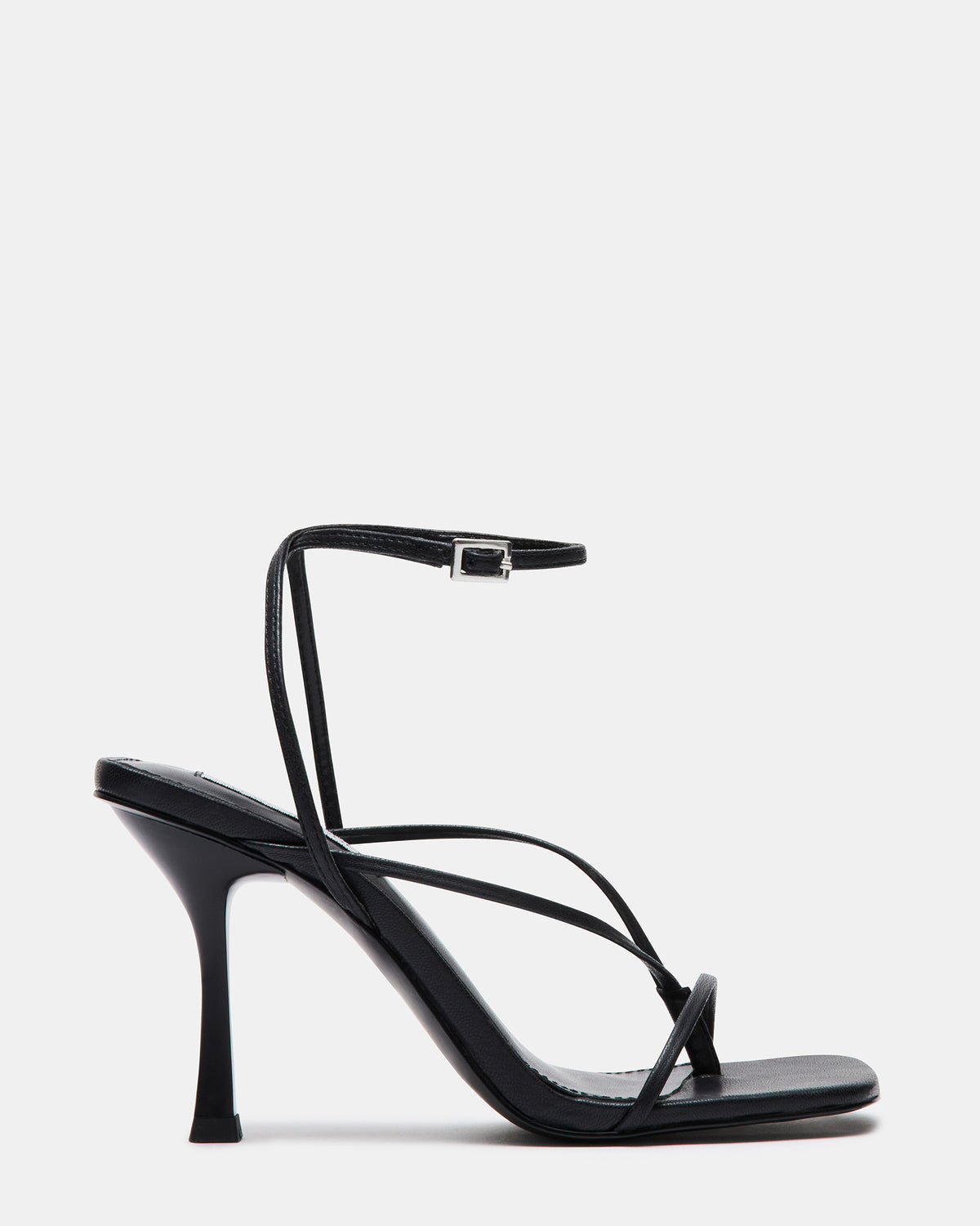 Steve Madden ANNIE Black Women's Strappy Square Toe Heel