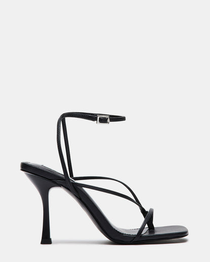 Steve Madden ANNIE Black Women's Strappy Square Toe Heel