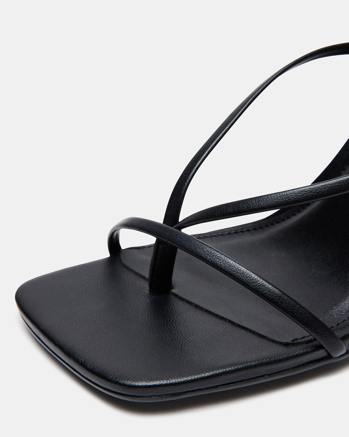 Steve Madden ANNIE Black Women's Strappy Square Toe Heel