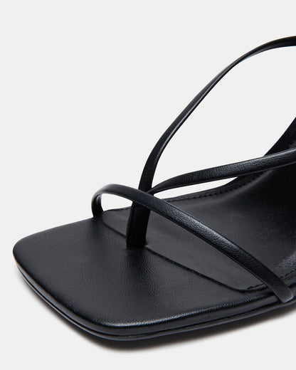 Steve Madden ANNIE Black Women's Strappy Square Toe Heel