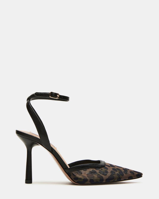 Steve Madden ALLIANCE Mesh Leopard Pointed-Toe Pump Women's Heel