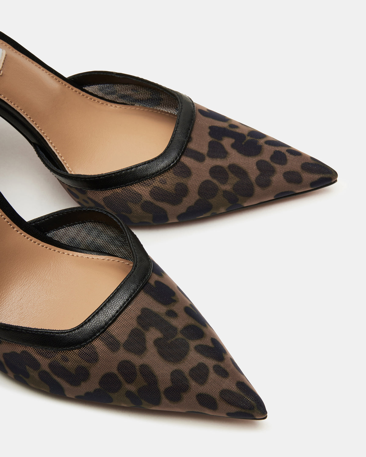 Steve Madden ALLIANCE Mesh Leopard Pointed-Toe Pump Women's Heel