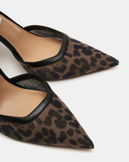 Steve Madden ALLIANCE Mesh Leopard Pointed-Toe Pump Women's Heel