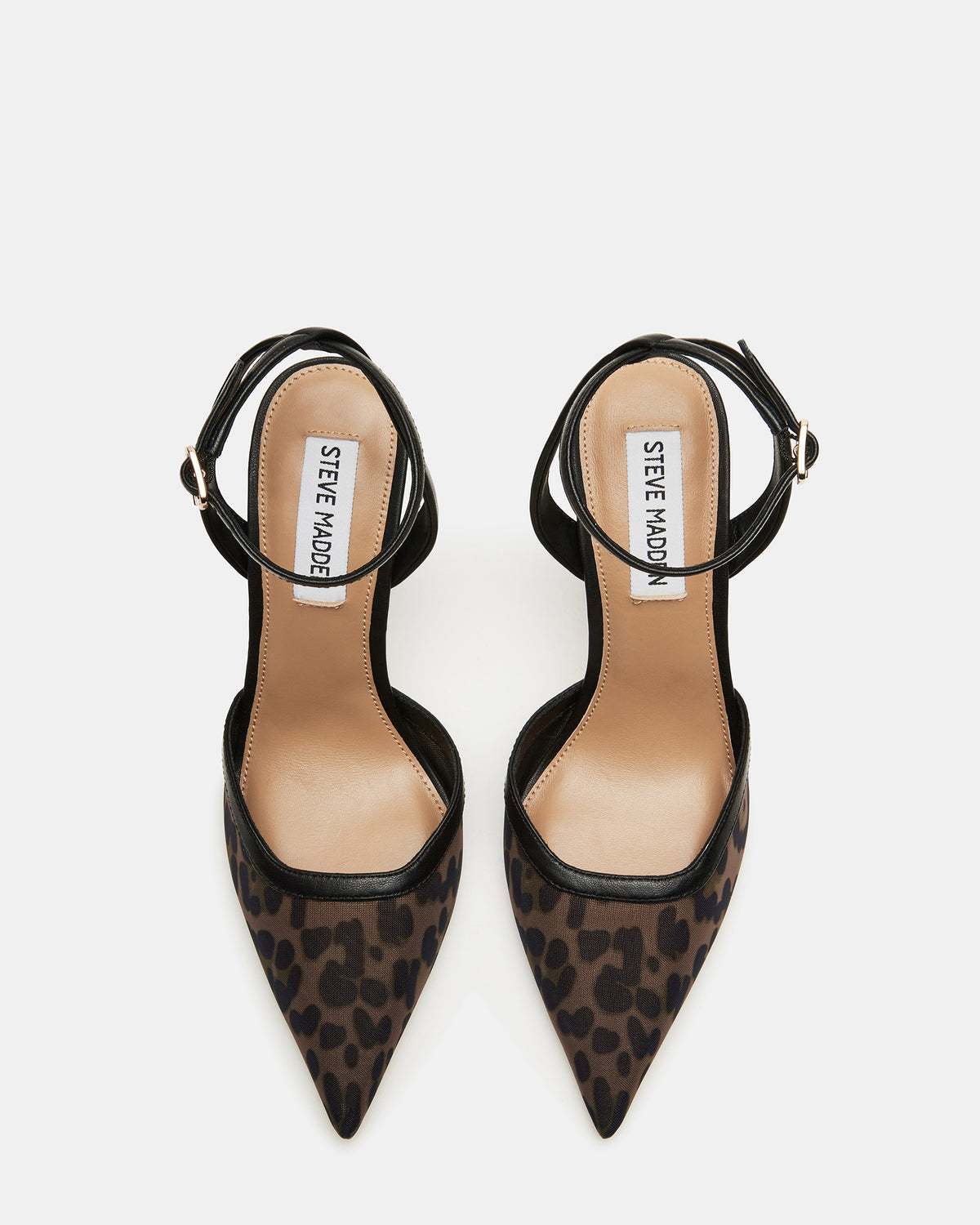 Steve Madden ALLIANCE Mesh Leopard Pointed-Toe Pump Women's Heel