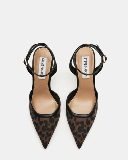 Steve Madden ALLIANCE Mesh Leopard Pointed-Toe Pump Women's Heel