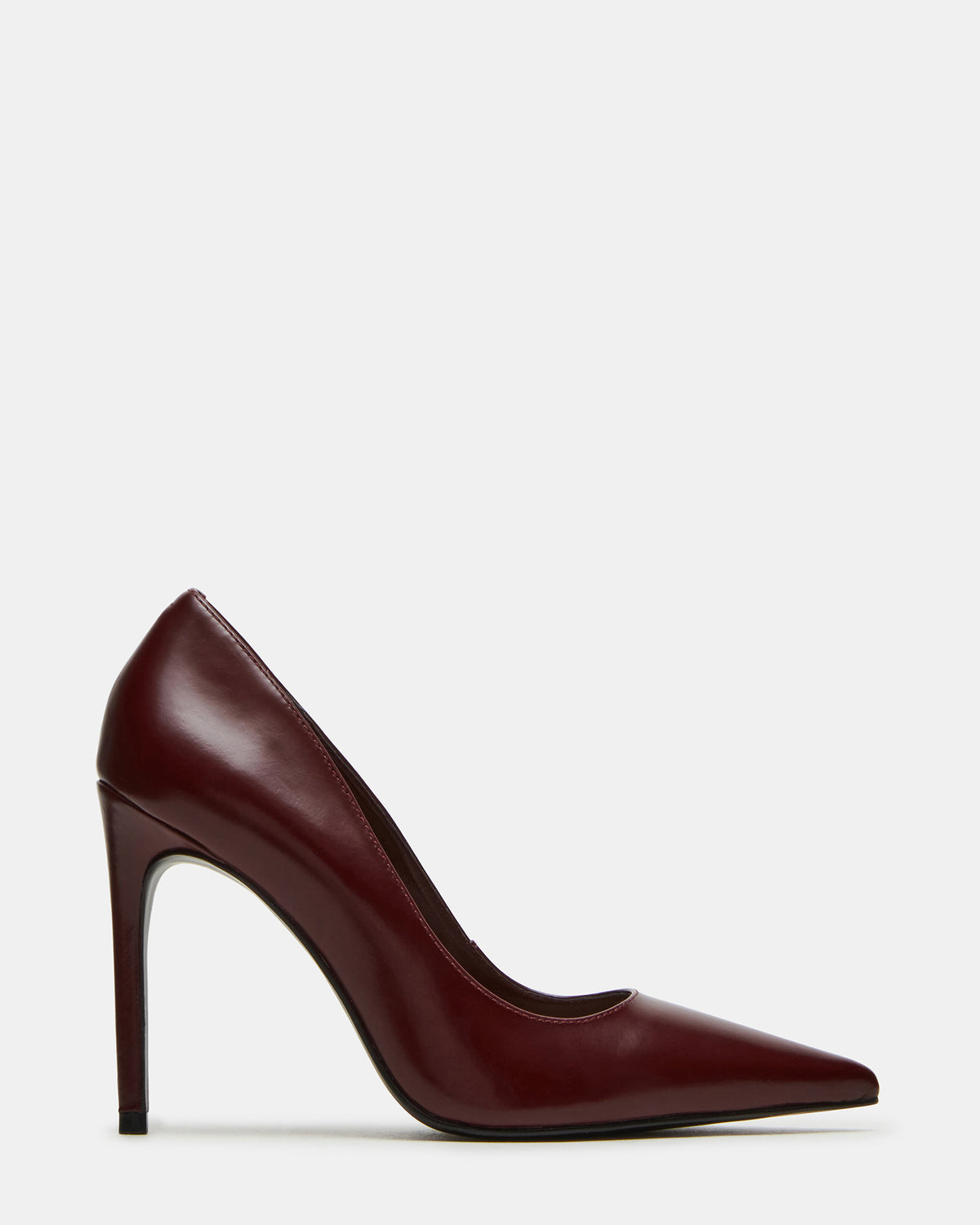 Steve Madden NOIR Wine Leather Pointed-Toe Stiletto Pump Women's Heels