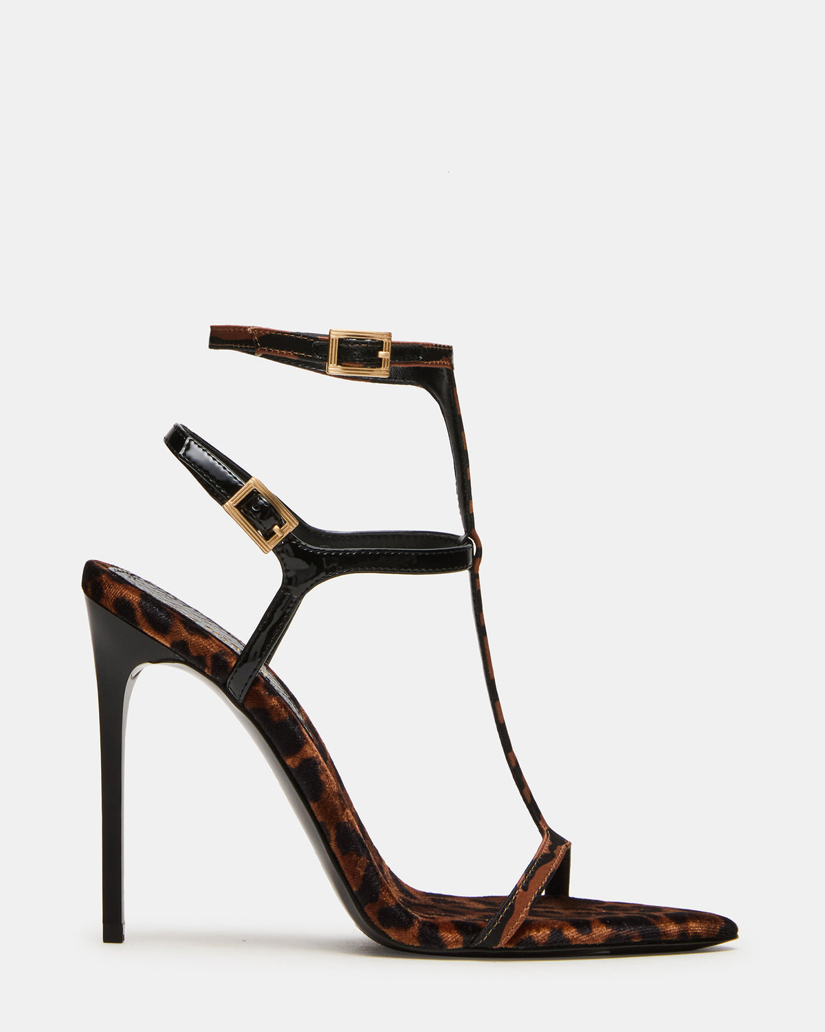 Steve Madden SALMA Animal Multi Stiletto Strappy Open-Toe Ankle Strap Women's Heel