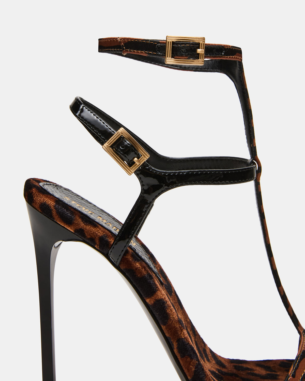 Steve Madden SALMA Animal Multi Stiletto Strappy Open-Toe Ankle Strap Women's Heel