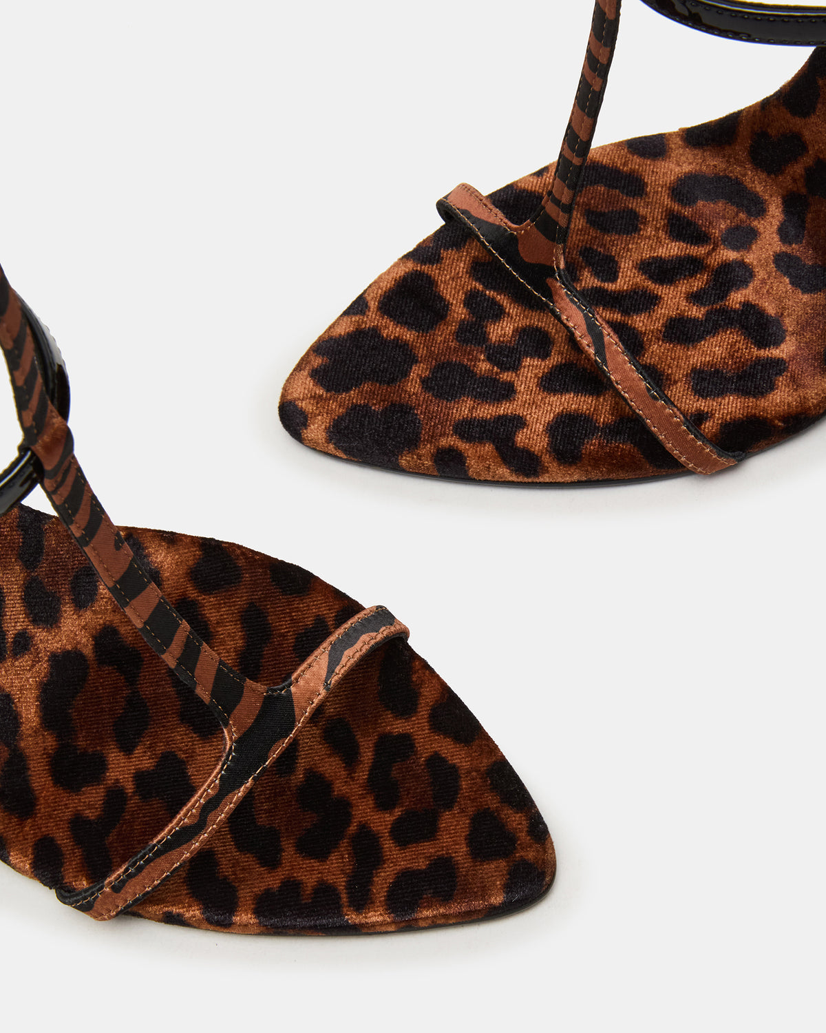 Steve Madden SALMA Animal Multi Stiletto Strappy Open-Toe Ankle Strap Women's Heel