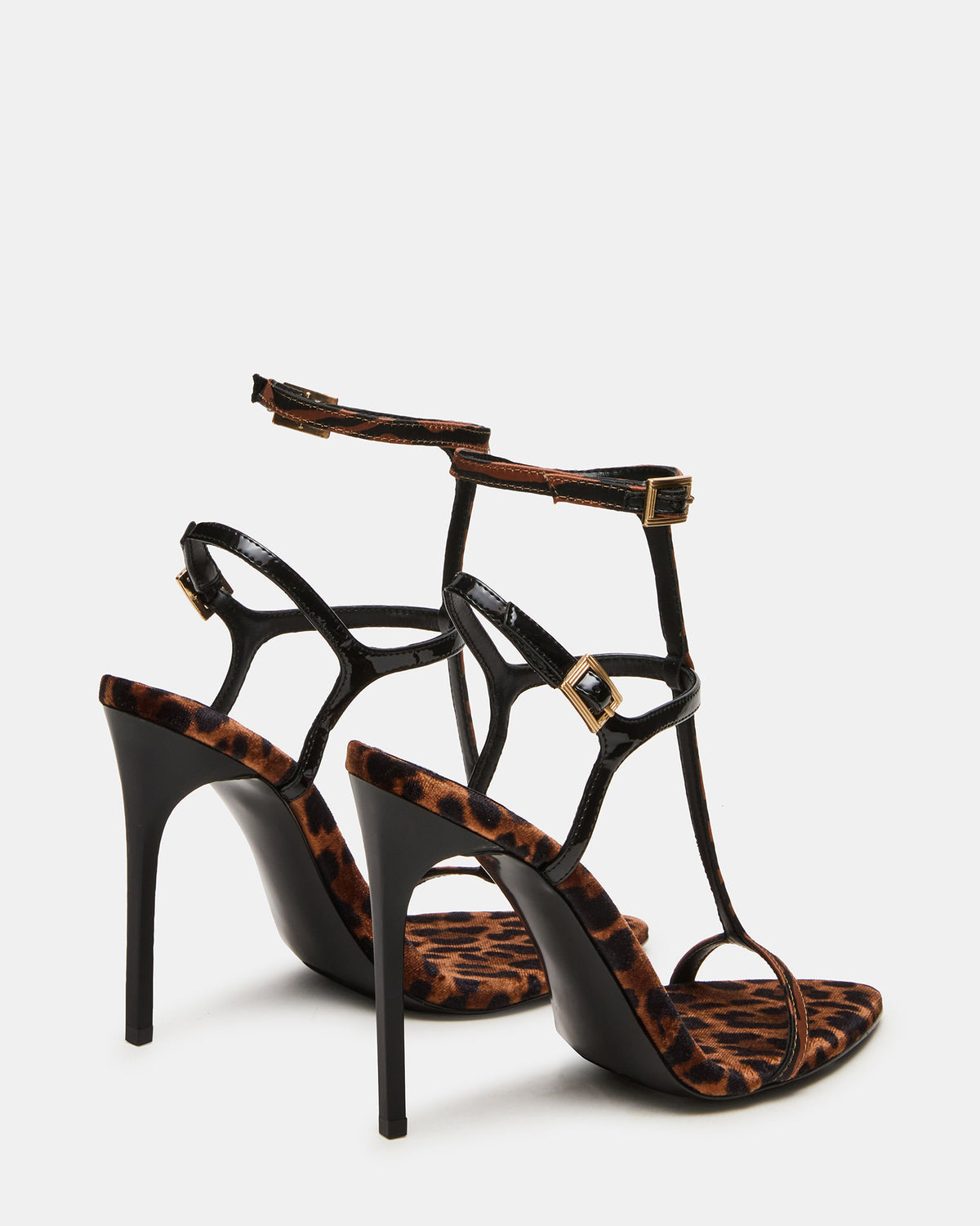 Steve Madden SALMA Animal Multi Stiletto Strappy Open-Toe Ankle Strap Women's Heel