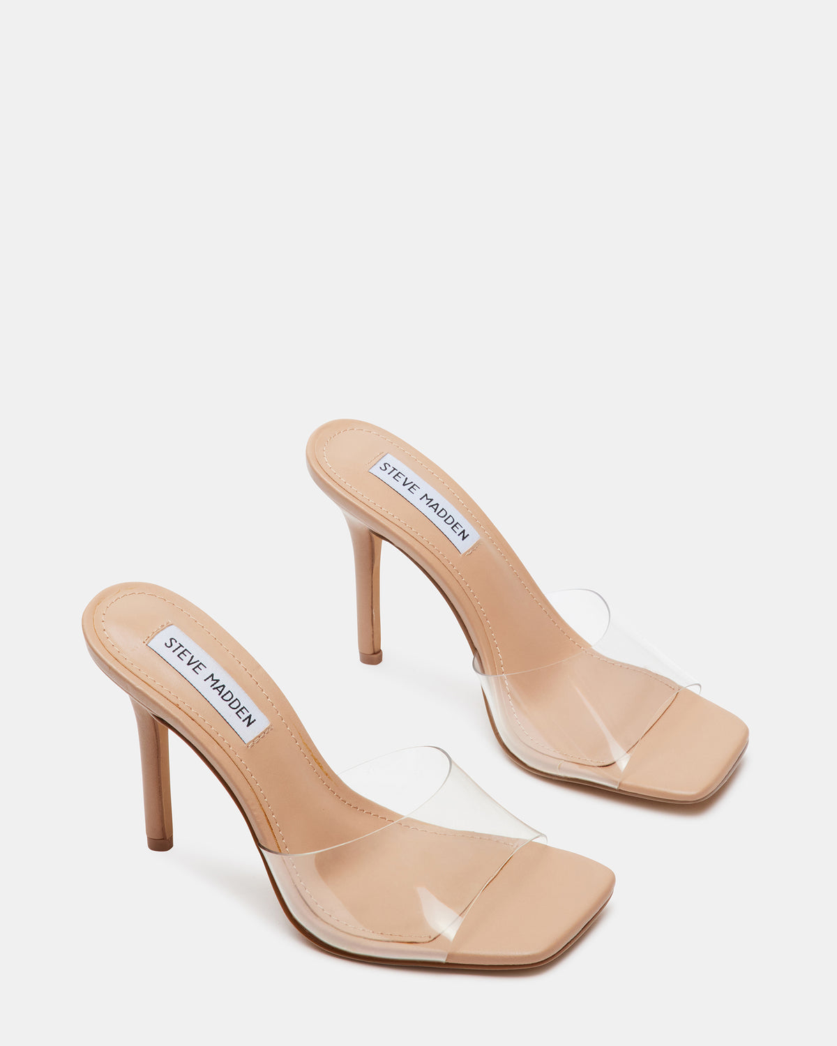 Steve Madden SIGNAL Clear Women's Designer Tall Stiletto Heels