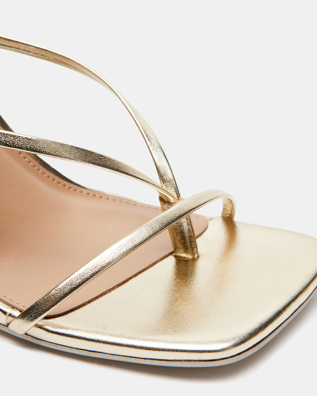 Steve Madden ANNIE Champagne Women's Strappy Square Toe Heel