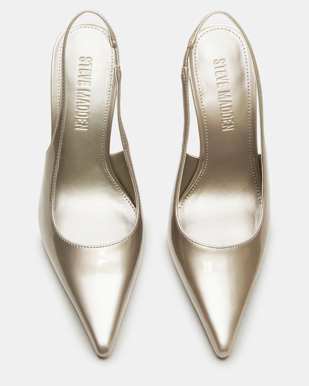 Steve Madden REYES Champagne Slingback Stiletto Pointed-Toe Pump Women's Heel