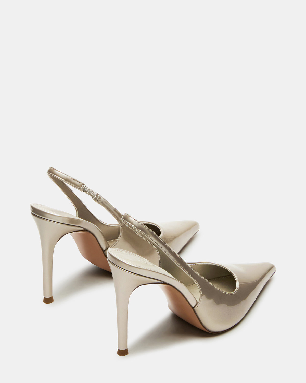 Steve Madden REYES Champagne Slingback Stiletto Pointed-Toe Pump Women's Heel