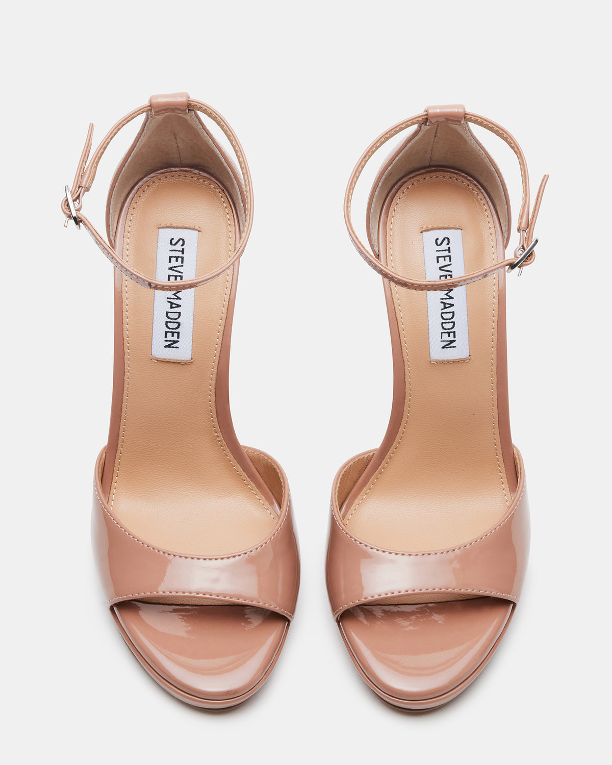 Steve Madden WILEY Blush Patent Women's Open Toe Stiletto Heel