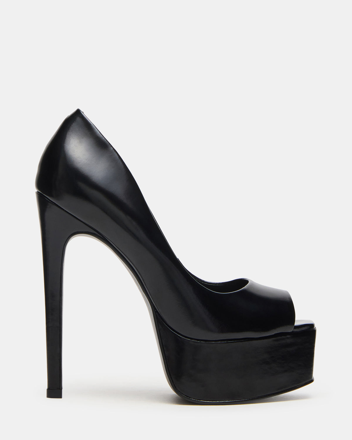 Steve Madden IVES Black Box Platform Square-Toe Stiletto Women's Heel
