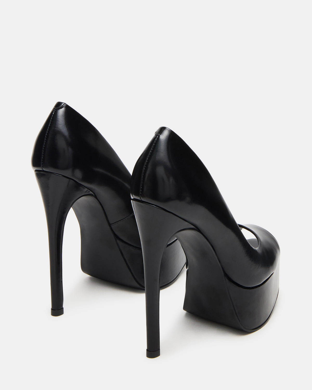 Steve Madden IVES Black Box Platform Square-Toe Stiletto Women's Heel