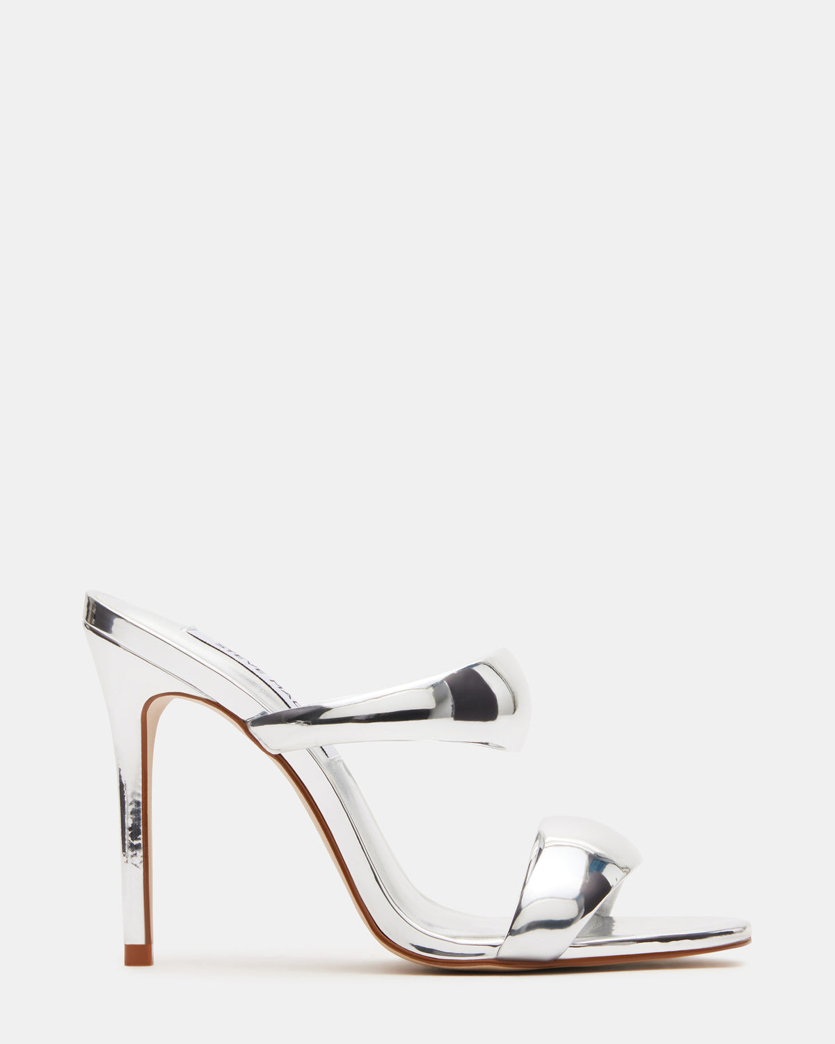 Steve Madden SATURN Silver Stiletto Mule Women's Heel