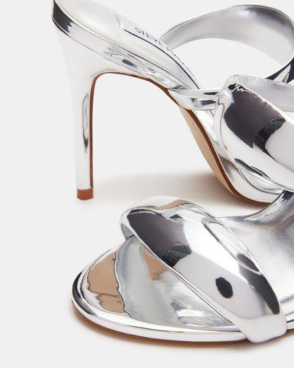 Steve Madden SATURN Silver Stiletto Mule Women's Heel