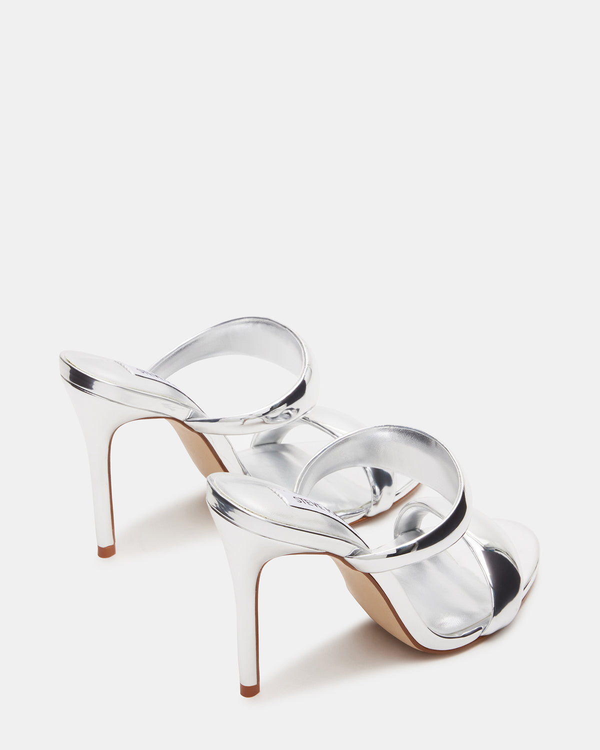 Steve Madden SATURN Silver Stiletto Mule Women's Heel