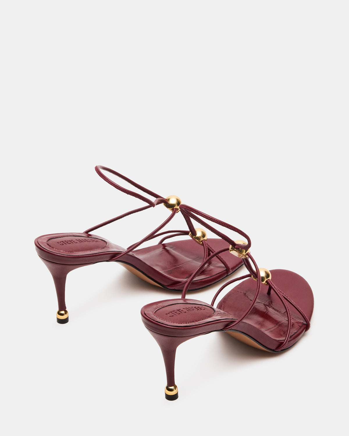 Steve Madden RAMOS Wine Strappy Stiletto Women's Heel
