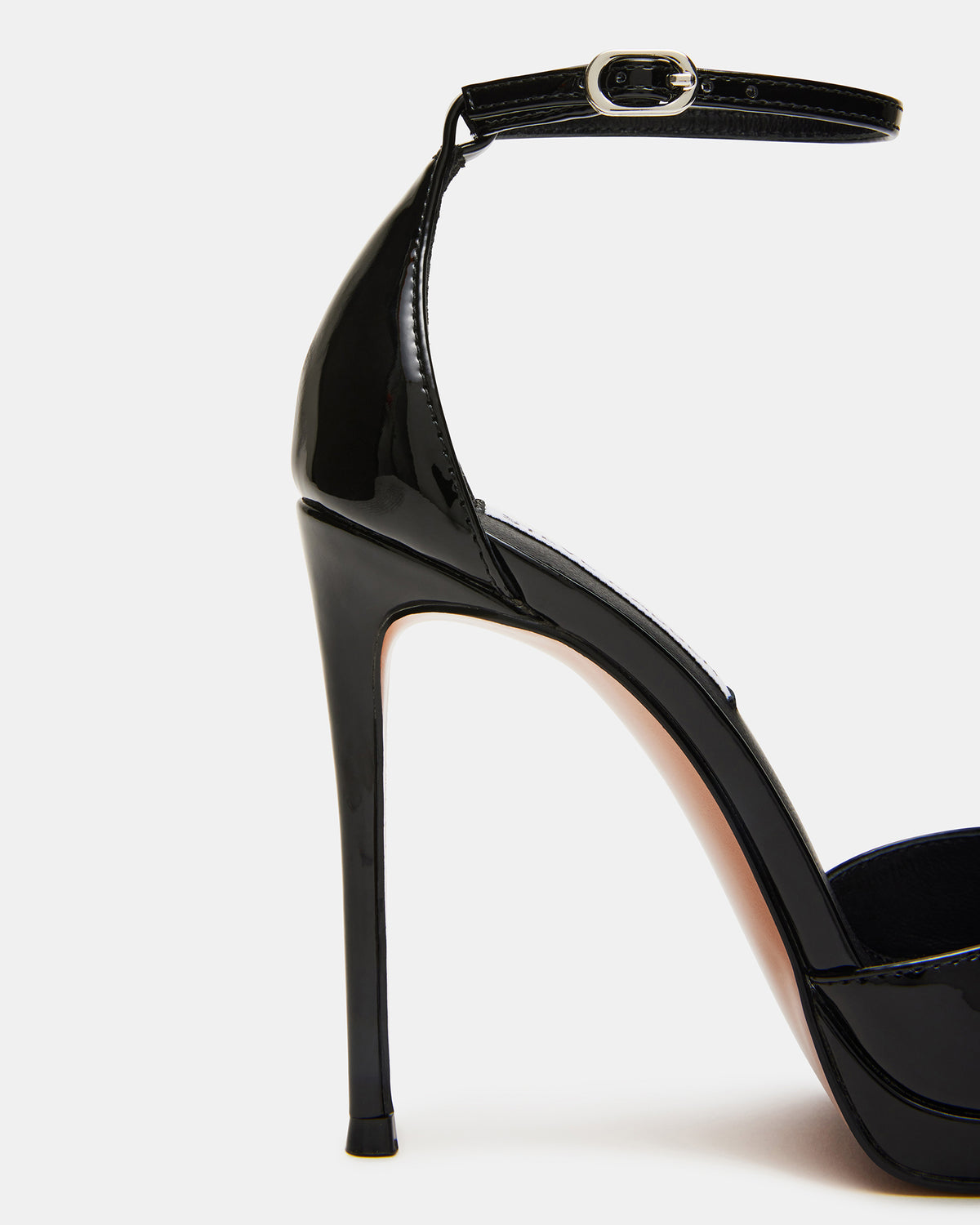 Steve Madden WILEY Black Patent Women's Open Toe Stiletto Heel