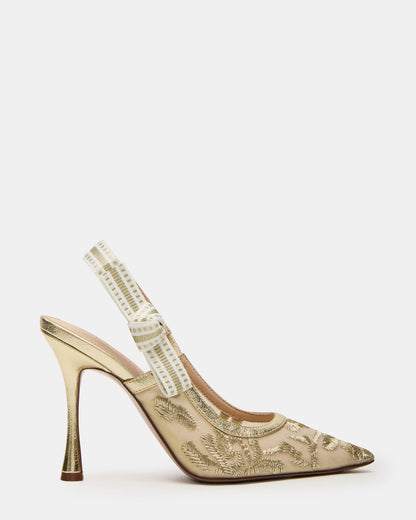 Steve Madden BRI Gold Multi Slingback Pump Women's Heel