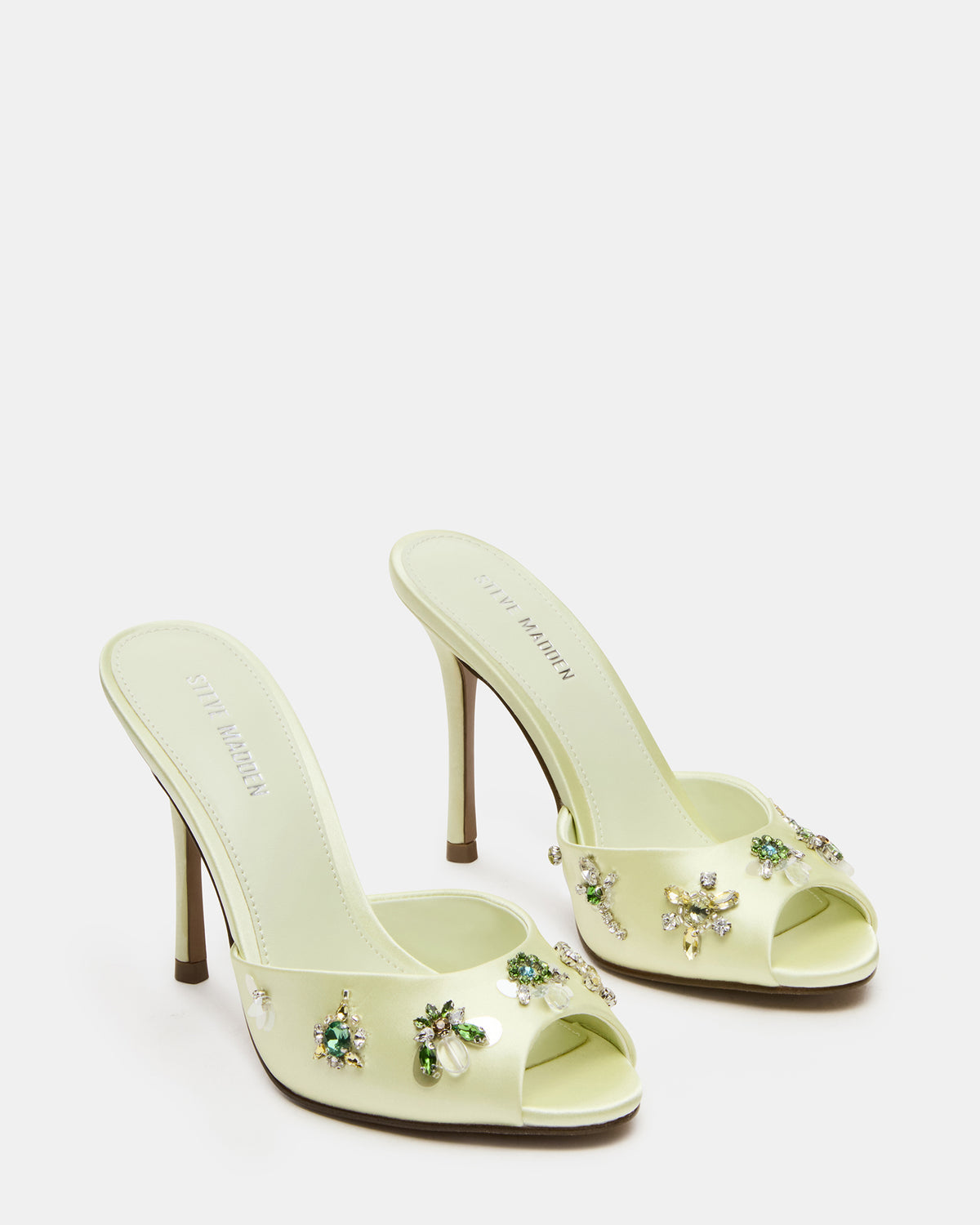 Steve Madden PRIYA Butter Yellow Stones Mule Women's Heel