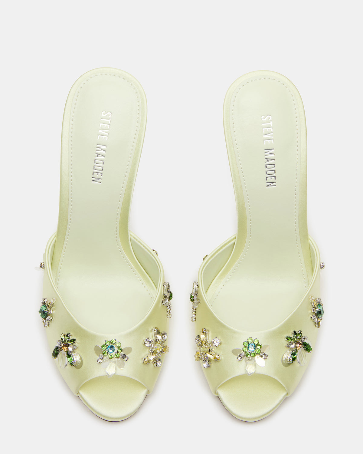 Steve Madden PRIYA Butter Yellow Stones Mule Women's Heel