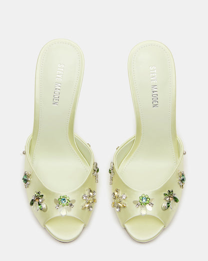 Steve Madden PRIYA Butter Yellow Stones Mule Women's Heel