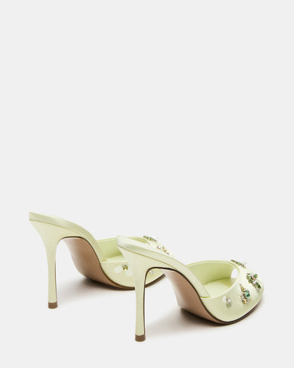 Steve Madden PRIYA Butter Yellow Stones Mule Women's Heel