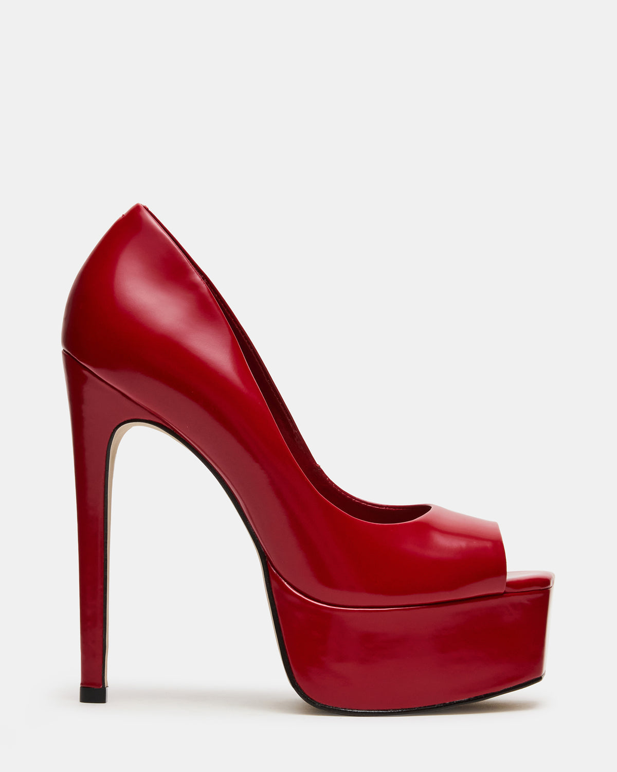 Steve Madden IVES Red Box Platform Square-Toe Stiletto Women's Heel