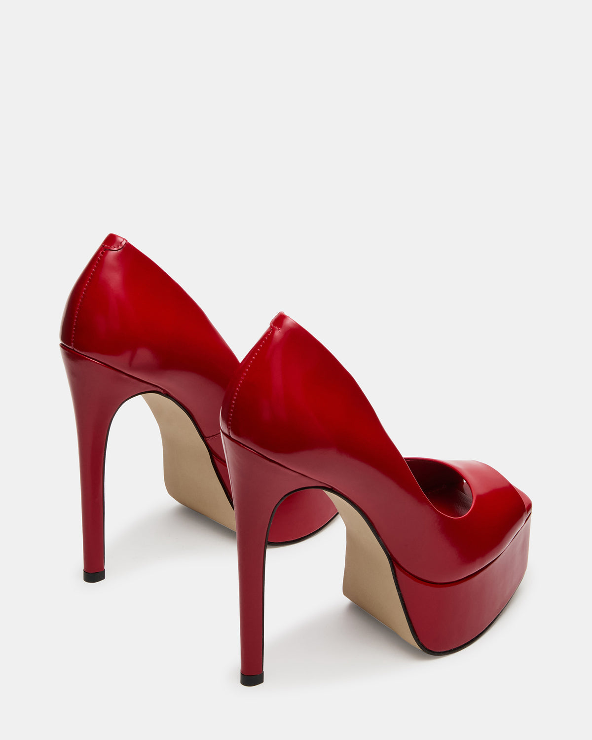 Steve Madden IVES Red Box Platform Square-Toe Stiletto Women's Heel