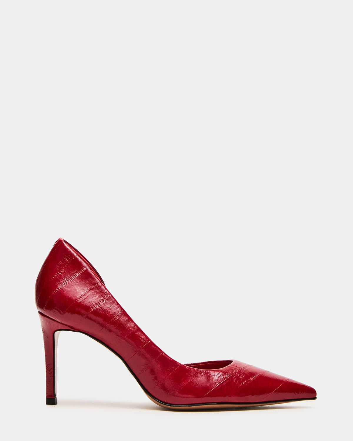 Steve Madden NULA Red Eeel Pointed-Toe Stiletto Pump Women's Heel
