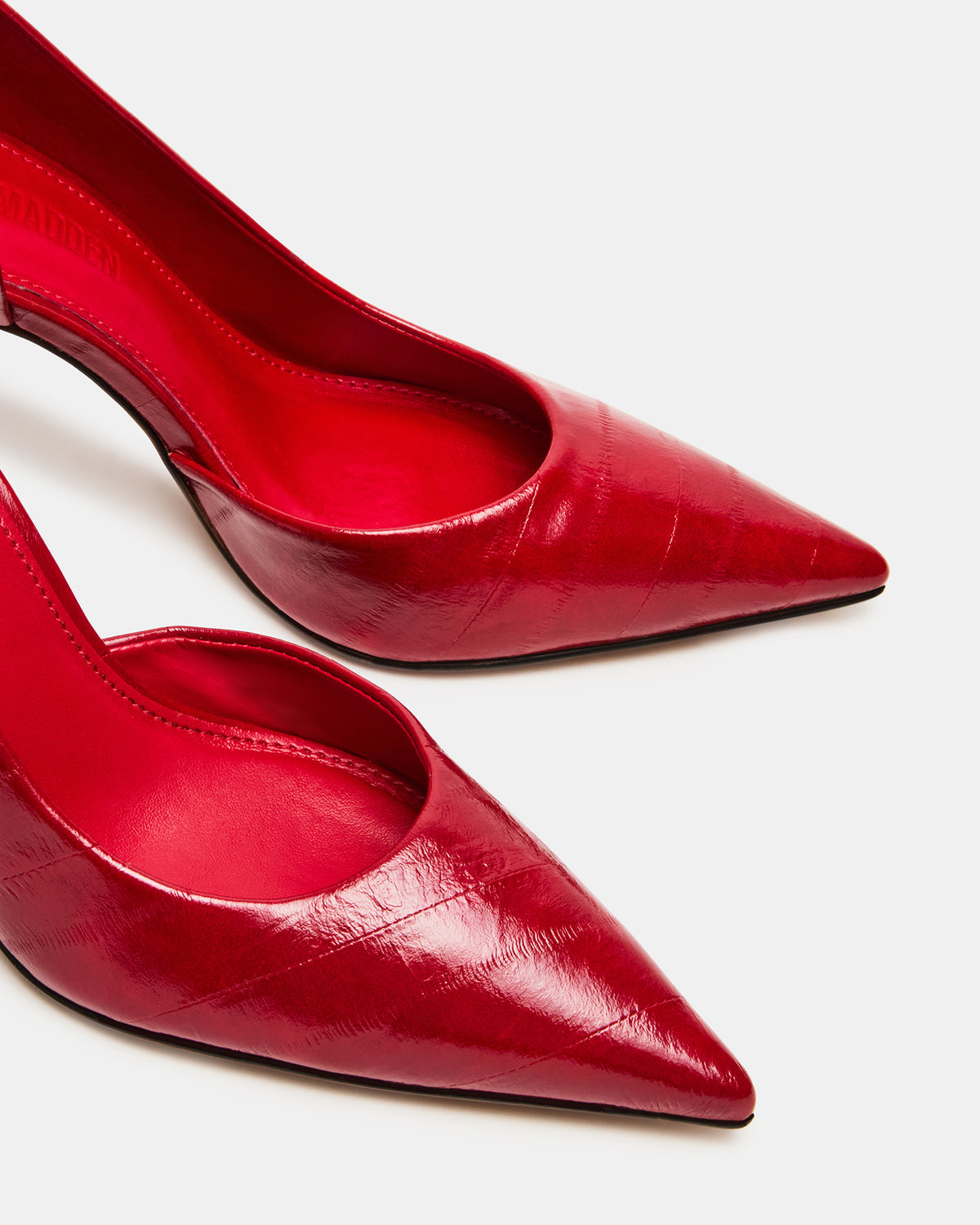 Steve Madden NULA Red Eeel Pointed-Toe Stiletto Pump Women's Heel