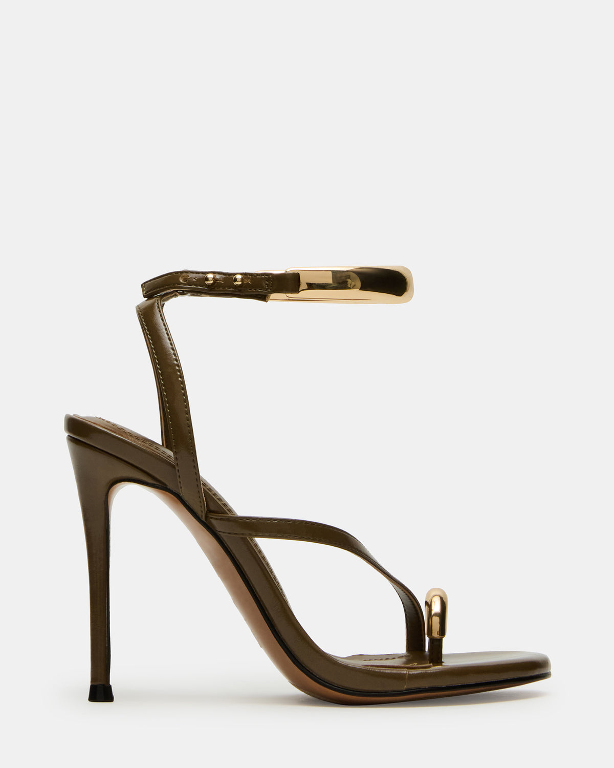 Steve Madden TIA Olive Open-Toe Stiletto Women's Heel