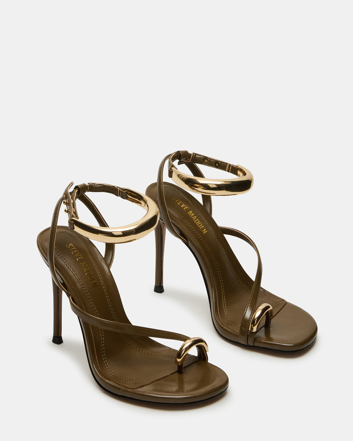 Steve Madden TIA Olive Open-Toe Stiletto Women's Heel