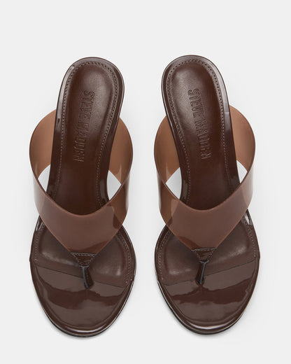 Steve Madden SABINE Brown Thong Mule Women's Heel
