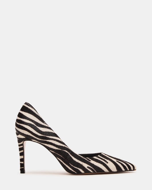Steve Madden NULA Zebra Pointed-Toe Stiletto Pump Women's Heel