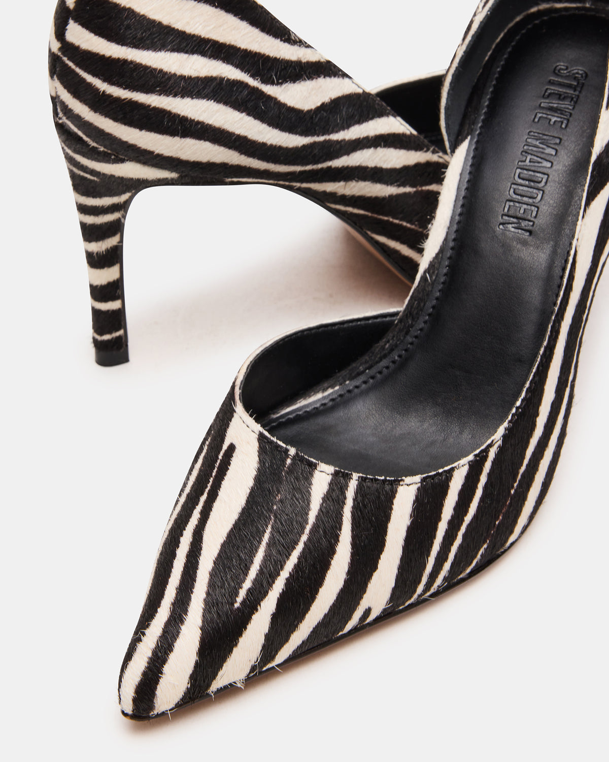 Steve Madden NULA Zebra Pointed-Toe Stiletto Pump Women's Heel