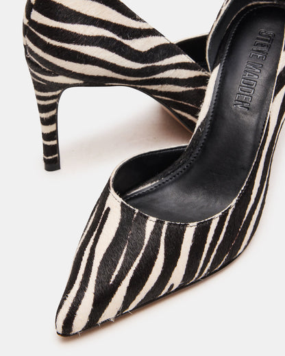 Steve Madden NULA Zebra Pointed-Toe Stiletto Pump Women's Heel
