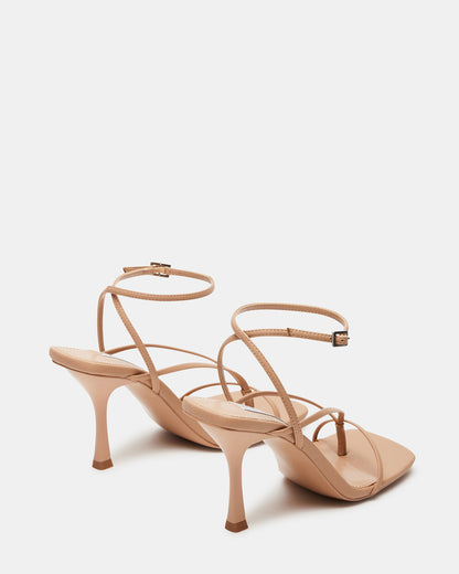 Steve Madden ANNIE Natural Women's Strappy Square Toe Heel