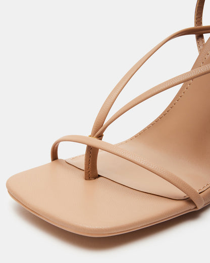 Steve Madden ANNIE Natural Women's Strappy Square Toe Heel