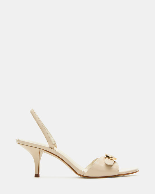 Steve Madden HENRIETTA Bone Leather Slingback Square-Toe Women's Heel