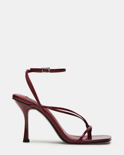 Steve Madden ANNIE Wine Women's Strappy Square Toe Heel