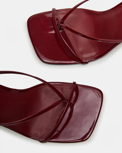 Steve Madden ANNIE Wine Women's Strappy Square Toe Heel