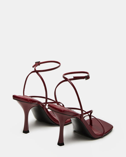 Steve Madden ANNIE Wine Women's Strappy Square Toe Heel