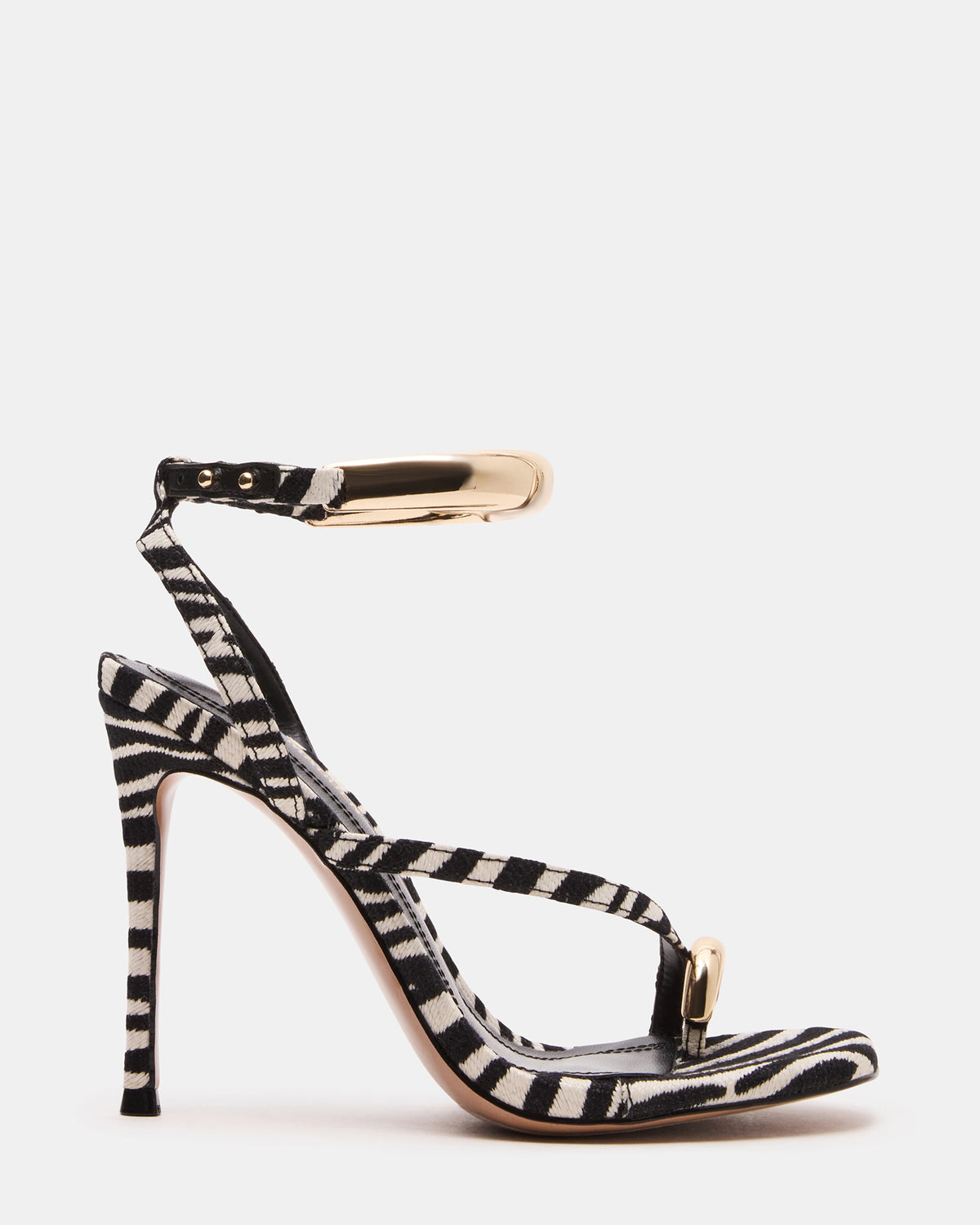 Steve Madden TIA Zebra Open-Toe Stiletto Women's Heel
