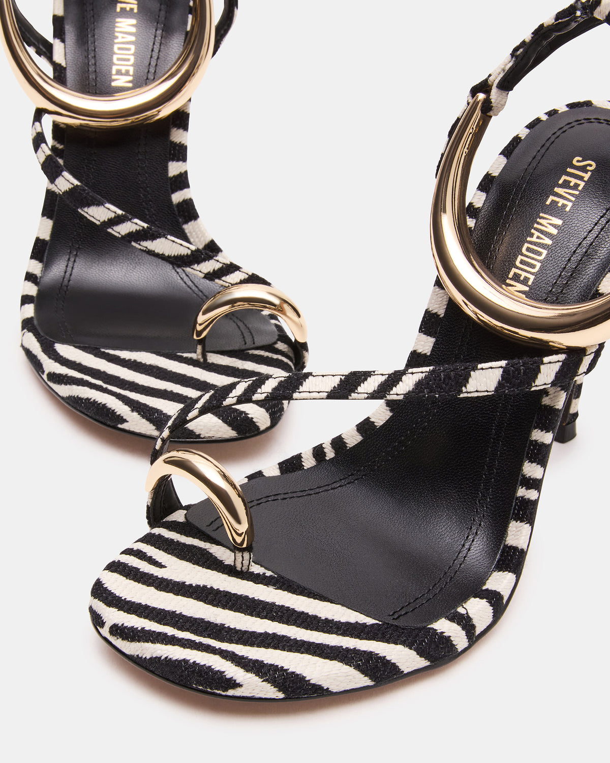 Steve Madden TIA Zebra Open-Toe Stiletto Women's Heel